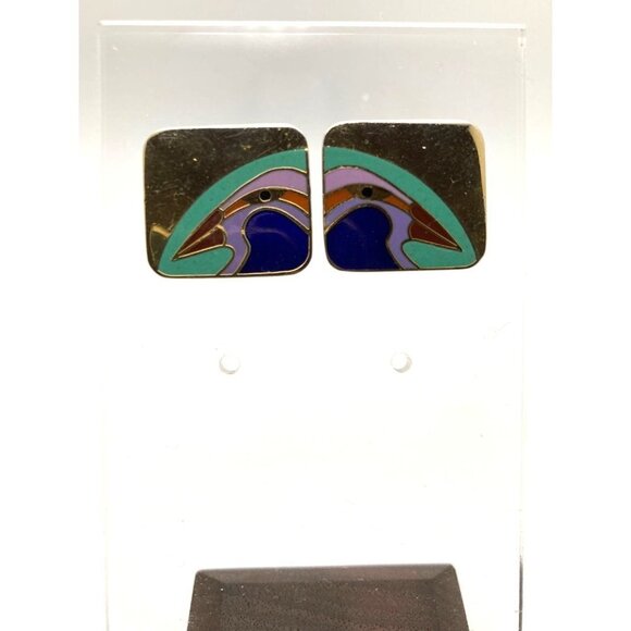 Vintage Laurel Burch Signed Tori Mon Bird Earrings - Picture 4 of 4